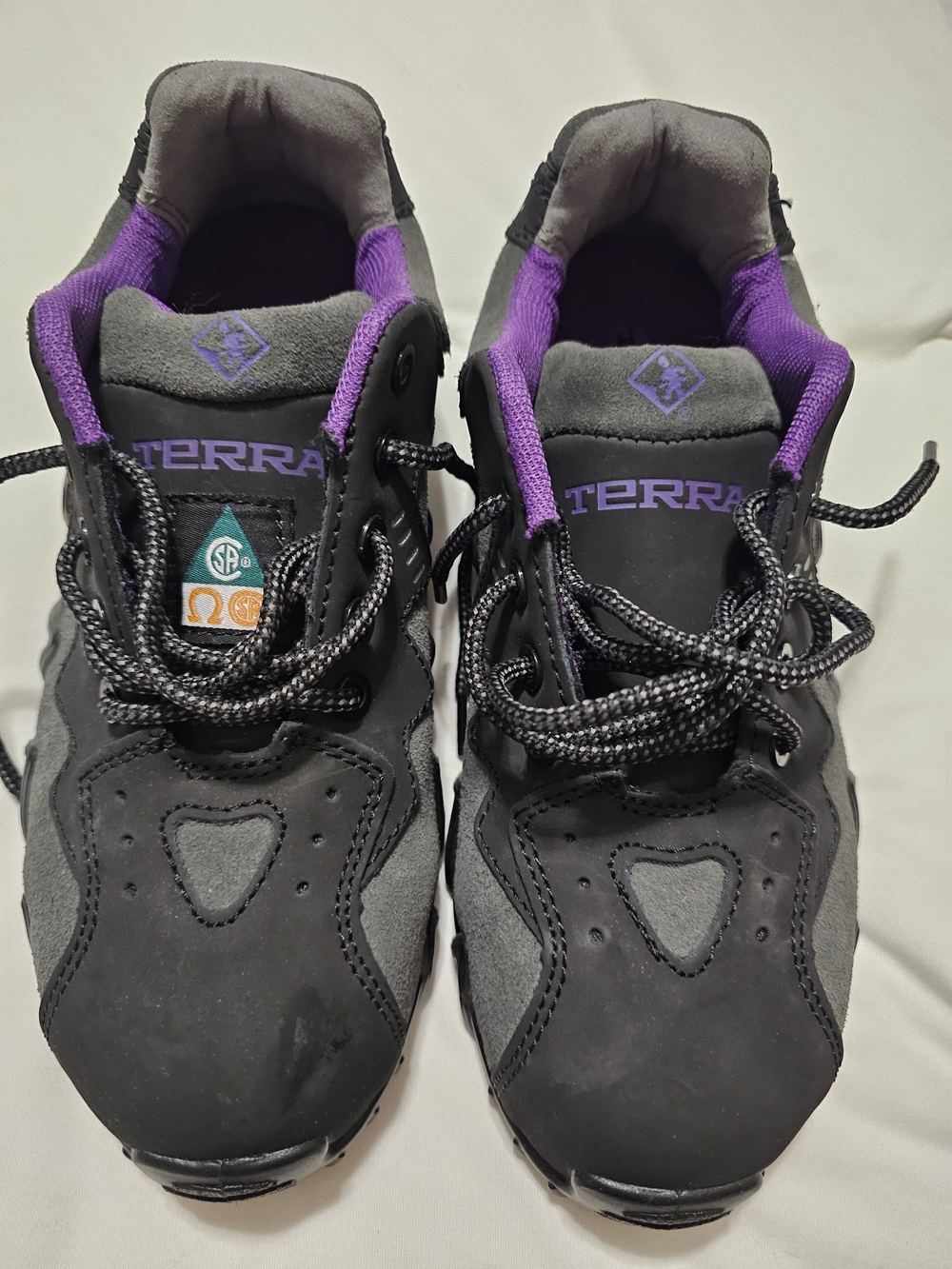 TERRA Black & Purple Hiking/Work Sneakers